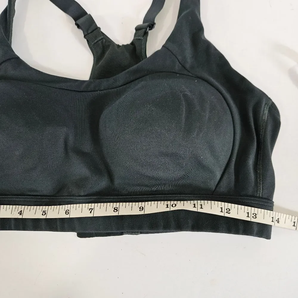 Gymshark High Support Compression Racerback Training Sports Bra - Forest Green L